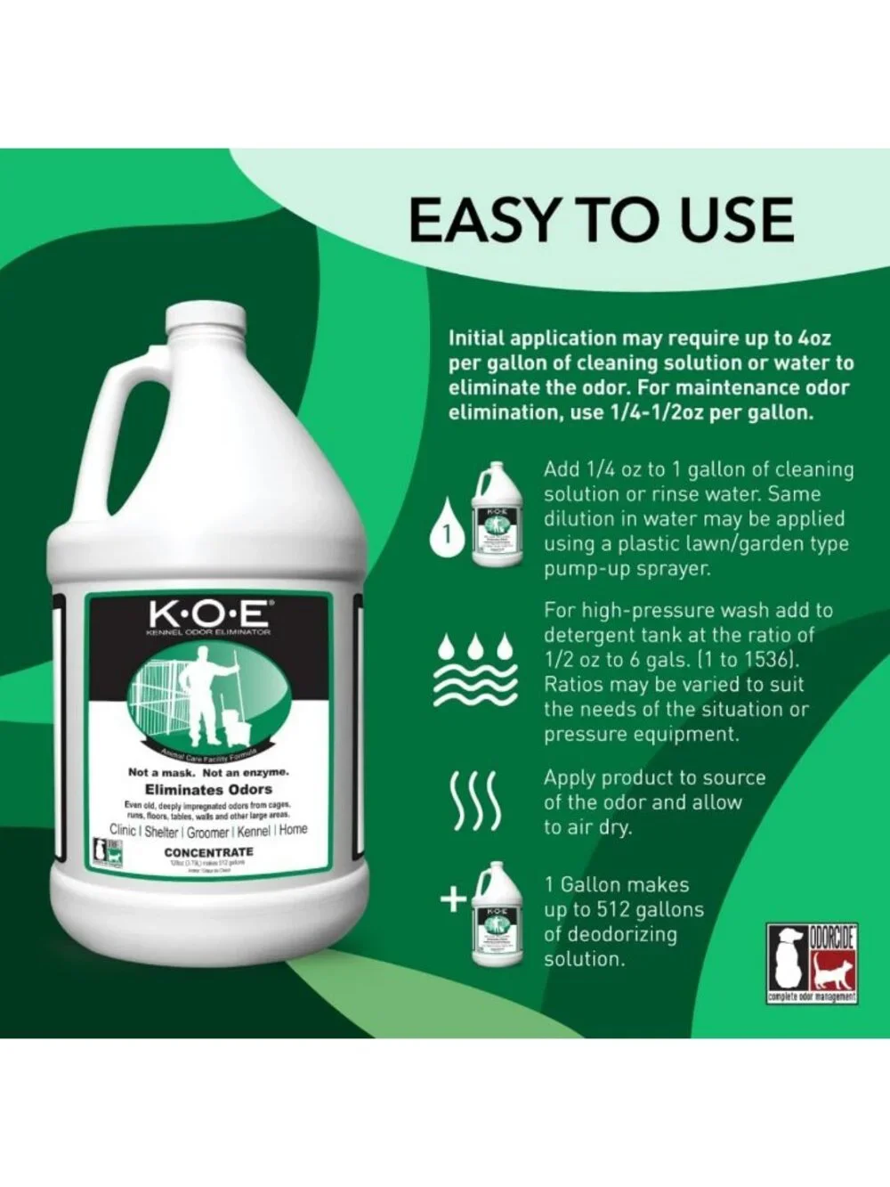Pet Odor Eliminator Concentrate - Strong Odor Control for Cages, Floors & Home